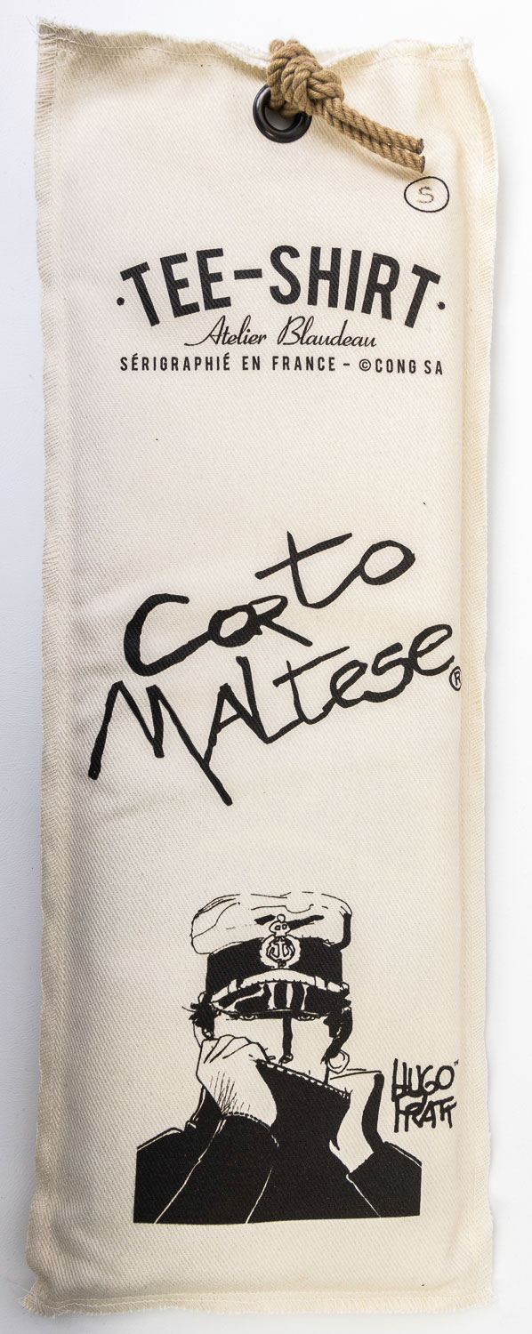 T-shirt Hugo Pratt : Corto Maltese , Le Marin (pochette, écru)