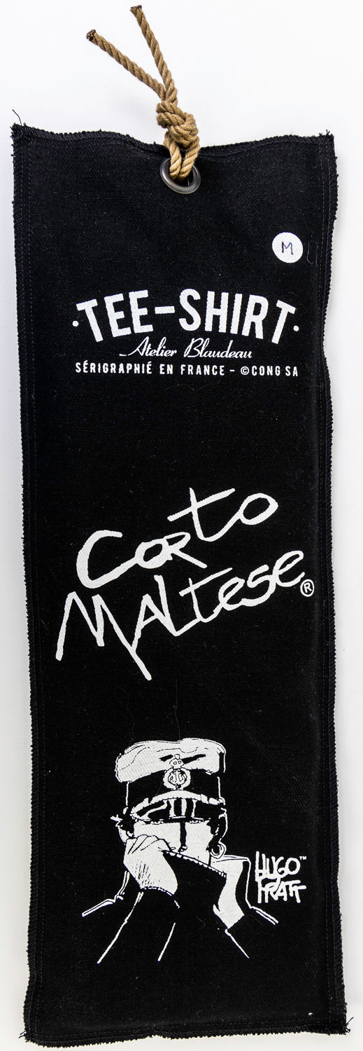 T-shirt Hugo Pratt : Corto Maltese , Le Marin (pochette, noir)