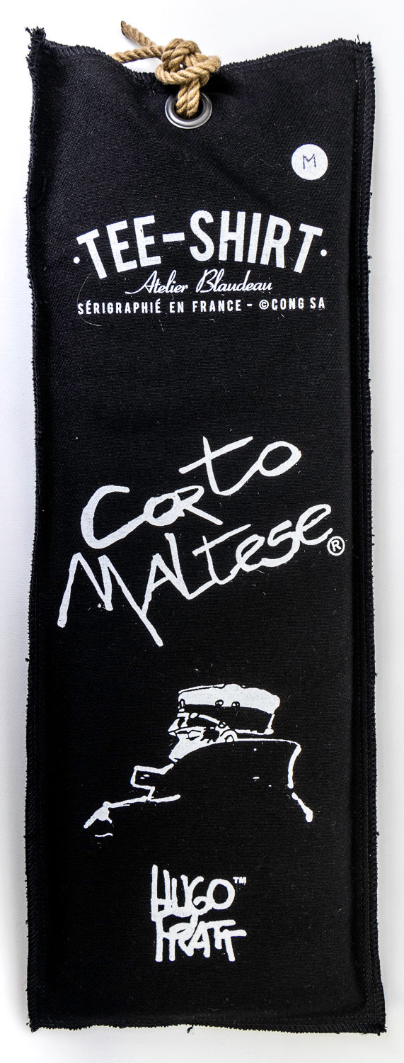 T-shirt Hugo Pratt : Corto Maltese , Nocturne (pochette, noir)
