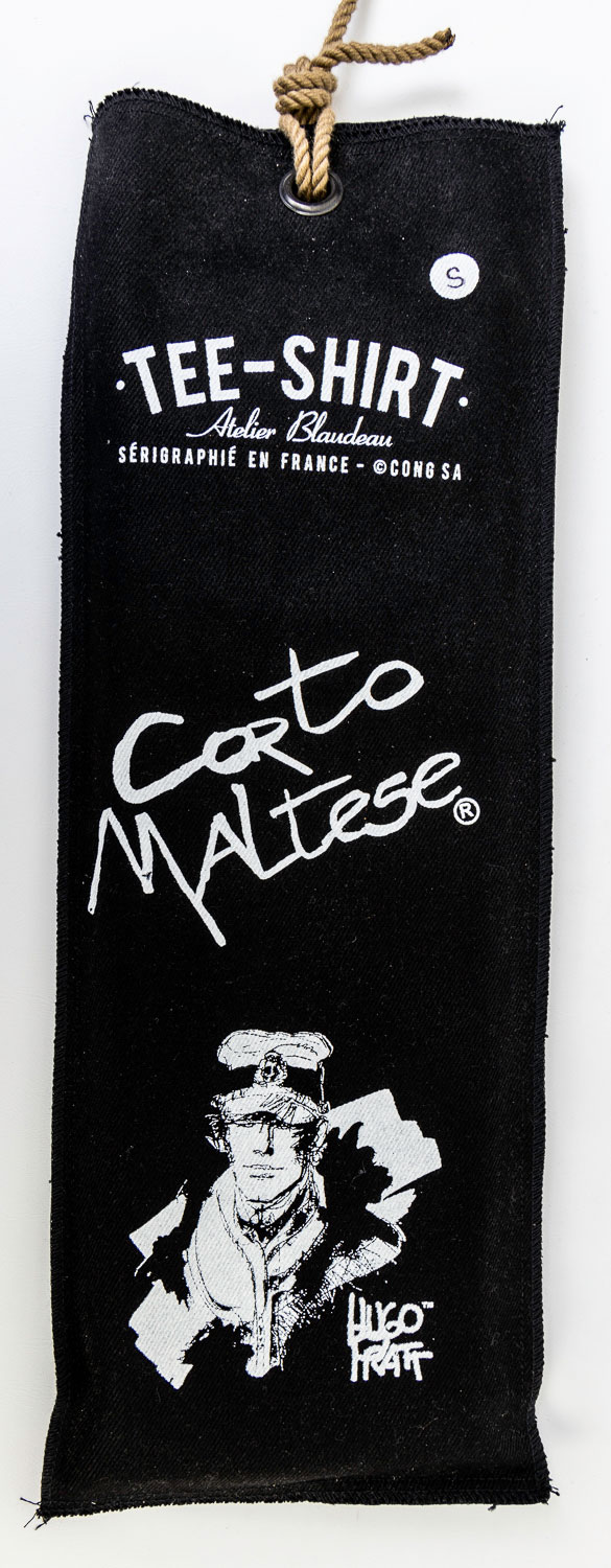 T-shirt Hugo Pratt : Corto Maltese , Siberia (pochette, noir)