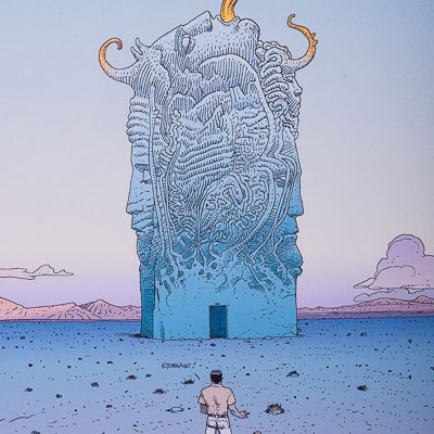 Laminated poster on Moebius wood: The Major's tower - After