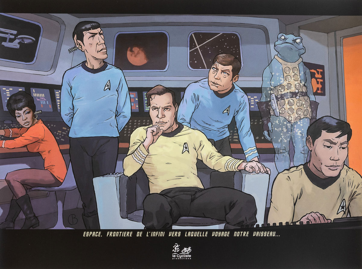 Art Print by Daniel Balage : Star Trek - The Bridge - Framed print