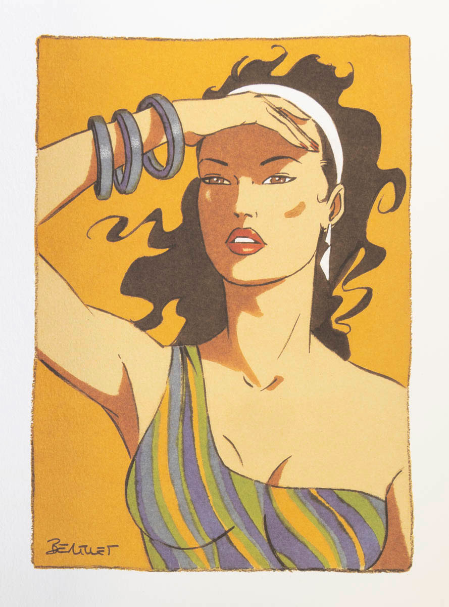 Framed art print by Philippe Berthet: Jeu de Lumière - Femme 4 - Framed print