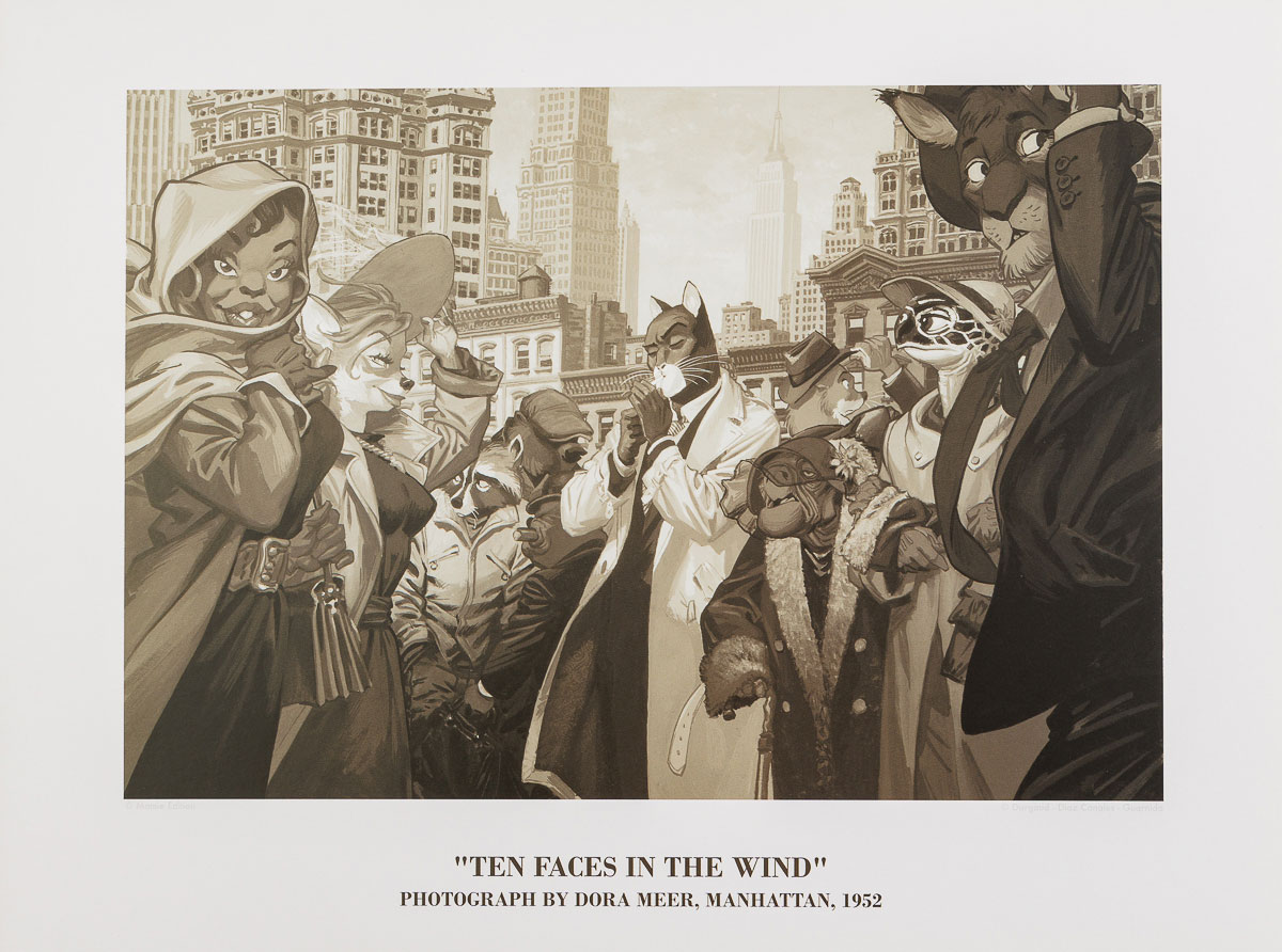 Poster Juanjo Guarnido: Blacksad - Ten Faces in the Wind - Print