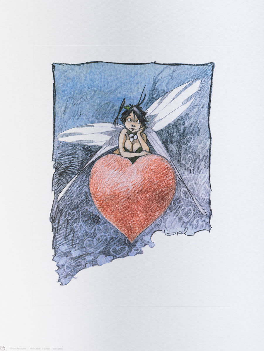 Loisel Art Print : Tinker Bell - Heart - Framed print 