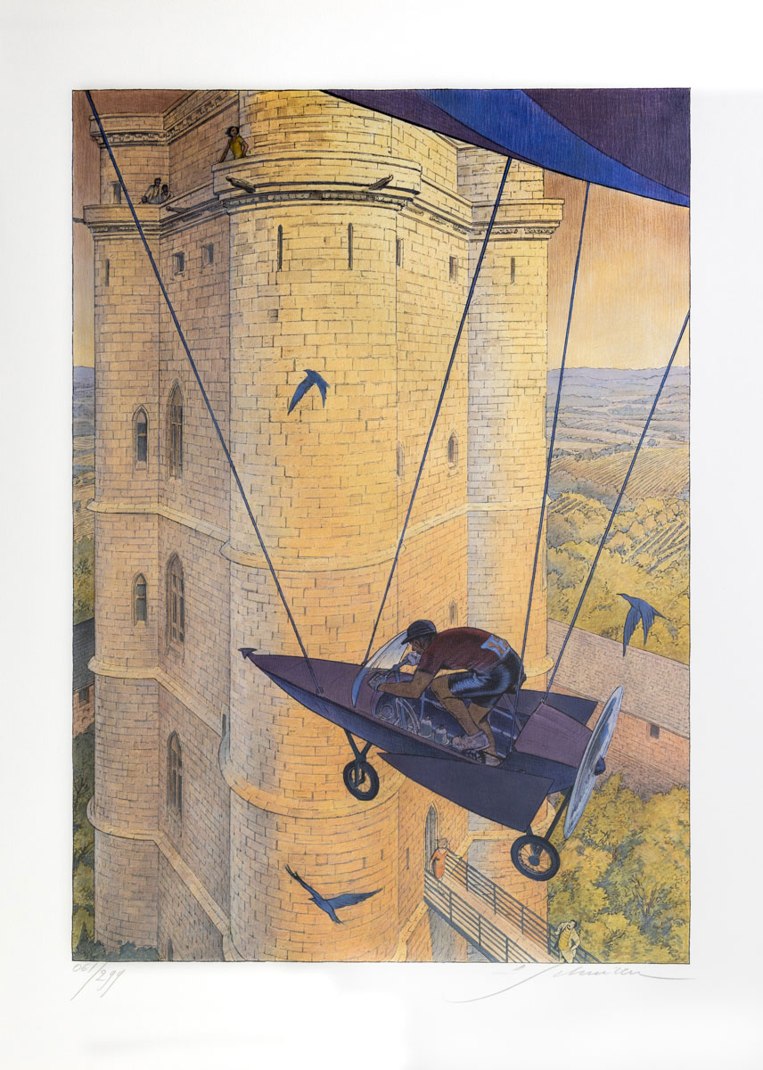 Print (signed or unsigned) by François Schuiten: The Dungeon - Signed poster