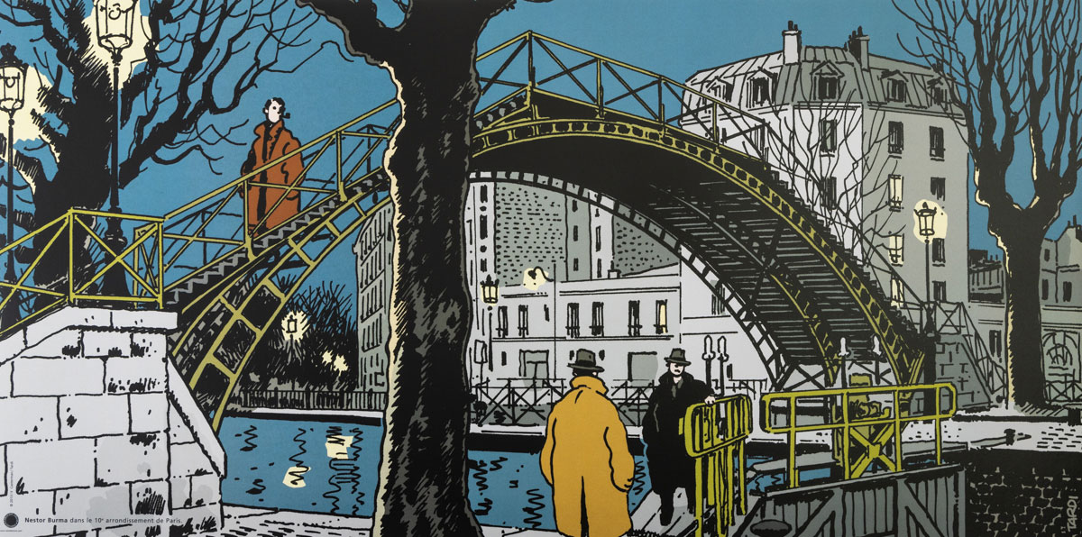 Art Print Tardi: Nestor Burma in the 10th arrondissement of Paris - Art Print (50 x 25 cm)