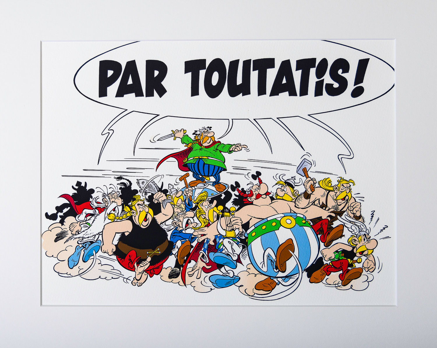 Digigraphie encadrée Albert Uderzo : Par Toutatis - Estampe encadrée