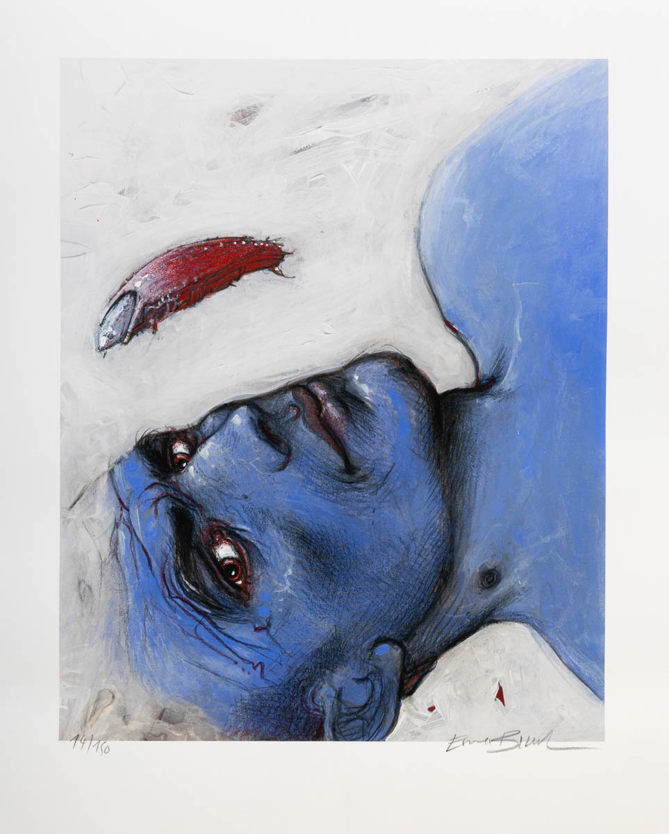 Estampe Pigmentaire signée Enki Bilal : Bug - Tome 4 - Estampe signée